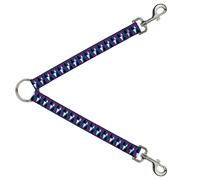 Dog Leash Splitter Peaks Turquoise/Fuchsia/Black/White