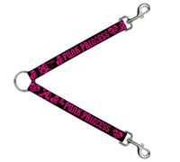 Dog Leash Splitter Punk Princess Black/Fuchsia