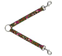 Dog Leash Splitter Vivid Monarch Butterfly Garden