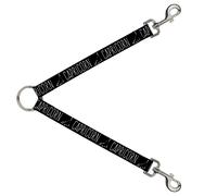 Dog Leash Splitter Zodiac CAPRICORN/Constellation Black/White