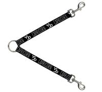 Dog Leash Splitter Zodiac CAPRICORN/Symbol Black/White