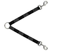 Dog Leash Splitter Zodiac GEMINI/Constellation Black/White