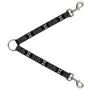 Dog Leash Splitter Zodiac GEMINI/Symbol Black/White