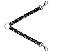 Dog Leash Splitter Zodiac LEO/Symbol Black/White