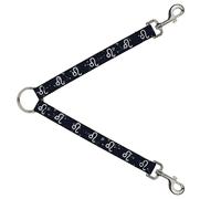 Dog Leash Splitter Zodiac Leo Symbol/Constellations Black/White