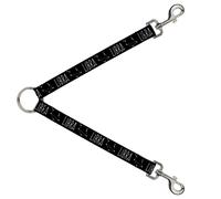 Dog Leash Splitter Zodiac LIBRA/Constellation Black/White
