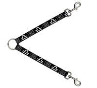 Dog Leash Splitter Zodiac LIBRA/Symbol Black/White