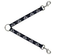 Dog Leash Splitter Zodiac Libra Symbol/Constellations Black/White