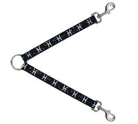 Dog Leash Splitter Zodiac Pisces Symbol/Constellations Black/White