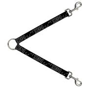 Dog Leash Splitter Zodiac SCORPIO/Constellation Black/White
