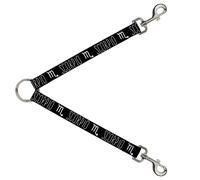 Dog Leash Splitter Zodiac SCORPIO/Symbol Black/White