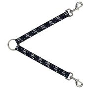 Dog Leash Splitter Zodiac Scorpio Symbol/Constellations Black/White