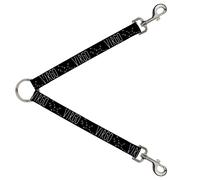 Dog Leash Splitter Zodiac VIRGO/Constellation Black/White