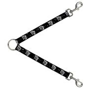 Dog Leash Splitter Zodiac Virgo Symbol/Constellations Black/White