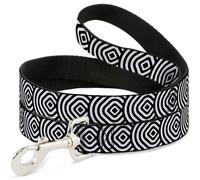 Dog Leash Square Target White/Black