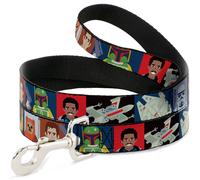 Dog Leash Star Wars Classic 16-Character Pose Blocks Multi Color NARROW 0.5"