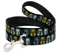 Dog Leash Star Wars the Mandalorian Helmets Black/Multi Color