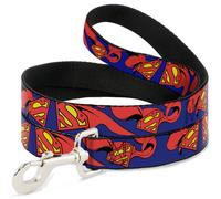 Dog Leash Superman Shield w/Cape WIDE 1.5"