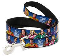 Dog Leash The Big Bang Theory Superhero Characters Group Blue Dot Fade