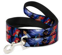Dog Leash The Little Mermaid Ariel & Eric Scenes NARROW 0.5"
