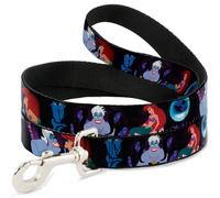 Dog Leash The Little Mermaid Ariel & Ursula Scenes NARROW 0.5"