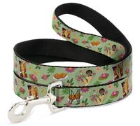 Dog Leash The Princess and the Frog Tiana's Place Collage Greens/Pinks