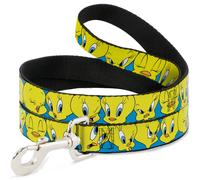 Dog Leash Tweety Bird Expressions3 Baby Blue WIDE 1.5"