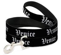 Dog Leash VENICE Old English Black/White
