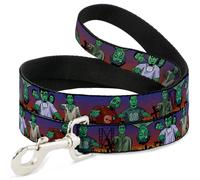 Dog Leash Walking Zombies WIDE 1.5"
