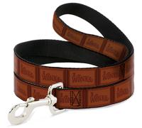 Dog Leash Willy Wonka and the Chocolate Factory WONKA Chocolate Bar Browns WIDE