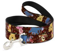 Dog Leash Winnie the Pooh Character Poses WIDE 1.5"