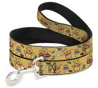 Dog Leash Winnie the Pooh Happy Poses Golden Yellow