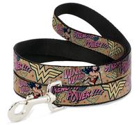 Dog Leash Wonder Woman Strength & Power WIDE 1.5"