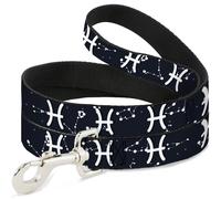 Dog Leash Zodiac Pisces Symbol/Constellations Black/White
