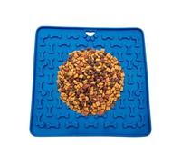 Dog Licking Mat, Cat Food Pad, Puppy Training Tool, 7,4 x 7,4 Inch Silicone Design, Slow Feeding Textured, Easy-to-Clean Material, For Boredom Relief Treat Time Enrichment Home Use