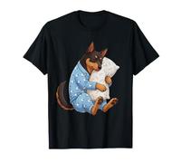 Dog Lover Australian Kelpie Sleeping in Cute Pajamas Costume Maglietta