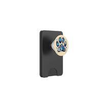 Dog Lover Dog Paw Print Floral Dog Mom Dog Theme Blue Flower PopSockets PopWallet per MagSafe
