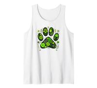 Dog Lover Dog Paw Print Sage Green Floral Dog Mom Dog Theme Canotta