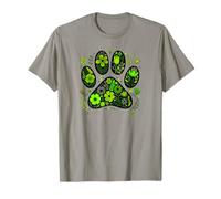 Dog Lover Dog Paw Print Sage Green Floral Dog Mom Dog Theme Maglietta