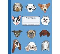 Dog Lover Notebook - Cute Hand-Drawn Puppy Faces | Grid Journal 7.5 x 9.25”: Aesthetic Dog-Themed Notebook for Pet Lovers | Grid Pages | Cute Gift for Women, Kids, and Teens