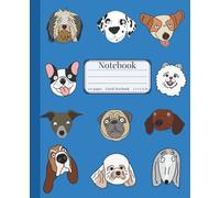 Dog Lover Notebook - Cute Hand-Drawn Puppy Faces | Lined Journal 7.5 x 9.25”: Aesthetic Dog-Themed Notebook for Pet Lovers | College-Ruled Lined Pages | Cute Gift for Women, Kids, and Teens