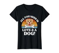 Dog Lover Present Tutto ciò di Cui Hai Bisogno è Amore e Un Cane Carino Maglietta con Stampa Grafica Economica