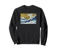 Dog Lover Retro Vintage Surfing A Wave German Shepherd Felpa