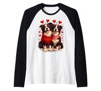 Dog Lovers Border Collie Couple in Love Maglia con Maniche Raglan