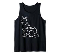 Dog Lovers Line Minimalist Siberian Husky Puppy Love Canotta