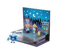 Dog Man Playset Book Reveal con Personaggi 6,35 cm, ufficiale Jakks Pacific, include Dog Man e Robo Chief articolati, con accessori spray e hot dog, per gioco narrativo e storytelling creativo