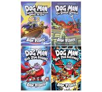 Dog Man Series by Dav Pilkey (Book 11-14) Collection 4 Graphic Novels Set (Twenty Thousand Fleas Under the Sea, The Scarlet Shedder, Big Jim Begins & Big Jim Believes)