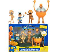 Dog Man Set Multipack Action Figures 6,3 cm - Personaggi Articolati Ufficiali Jakks Pacific, Include, Lil Petey, Petey, Nonno e 80-HD - Perfetto per Gioco e Collezione