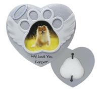 Dog Memorial Stone, Dogs Cemetery Decorations | Amore nel cuore Perdita di cani monumento | Lapide di cucciolo con cornice per animali domestici, marcatori tombe del cielo duello per giardino al