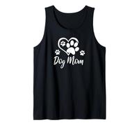 Dog Mom Cute Dog Paw Print Puppy Breeds Black Canotta